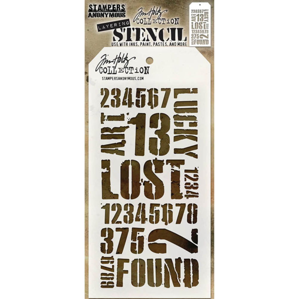 Tim Holtz MINI STENCIL SET 1 MST001 numbers