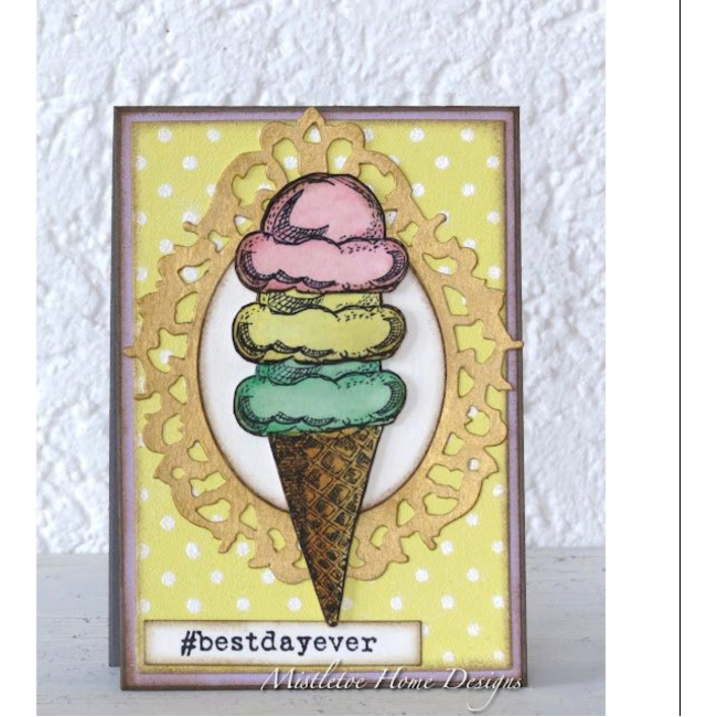 Tim Holtz MINI STENCIL SET 20 MST020 ice cream