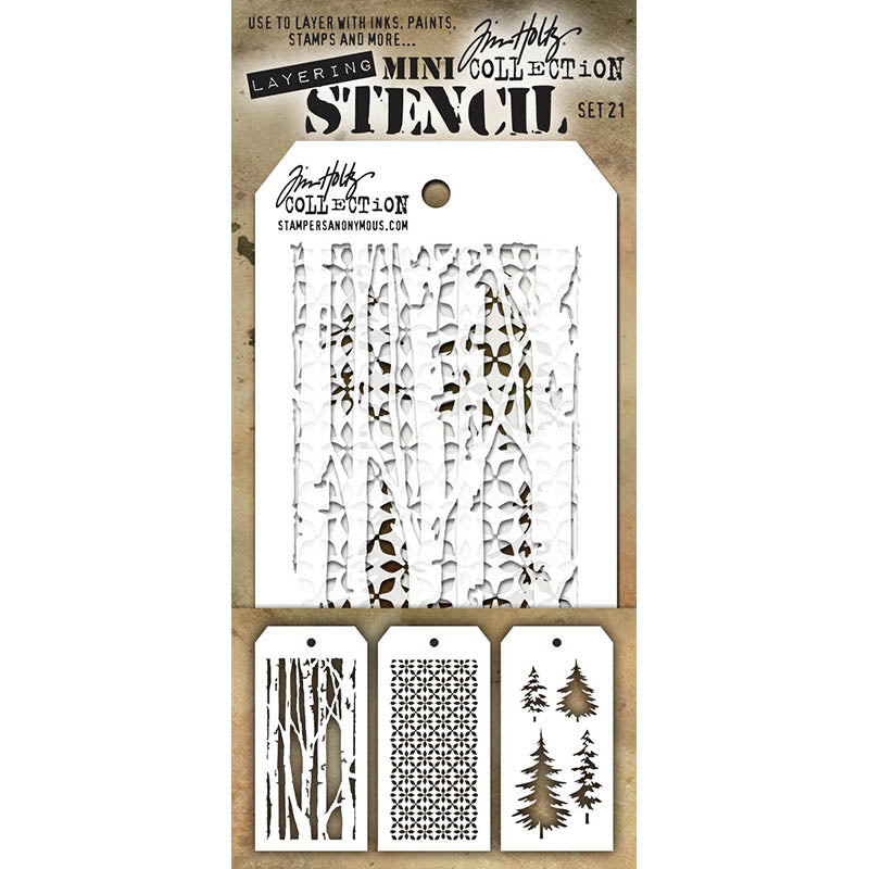 Tim Holtz MINI STENCIL SET 21 MST021
