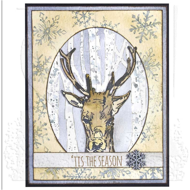 Tim Holtz MINI STENCIL SET 21 MST021 deer