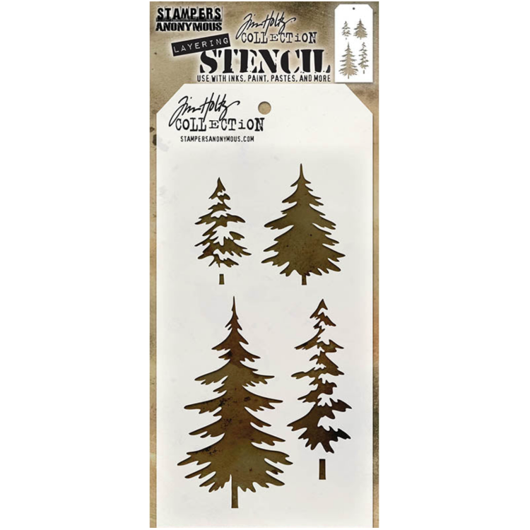 Tim Holtz MINI STENCIL SET 21 MST021 woodland