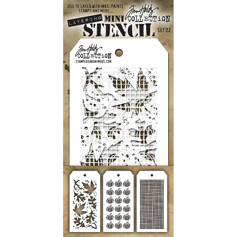 Tim Holtz MINI STENCIL SET 22 MST022
