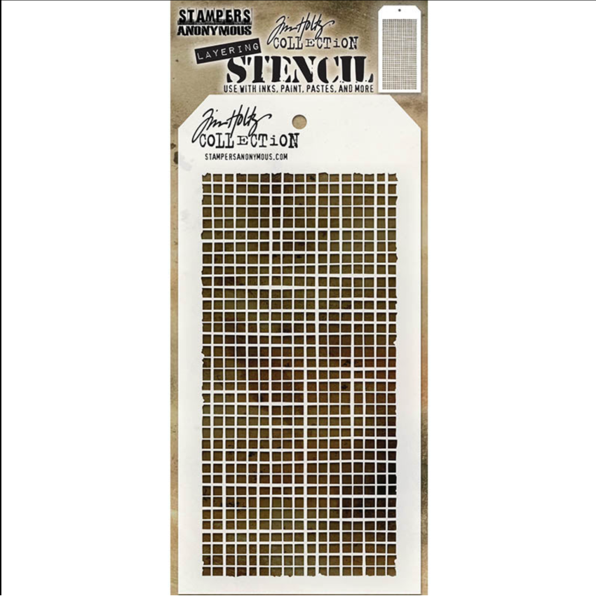 Tim Holtz MINI STENCIL SET 22 MST022 linen
