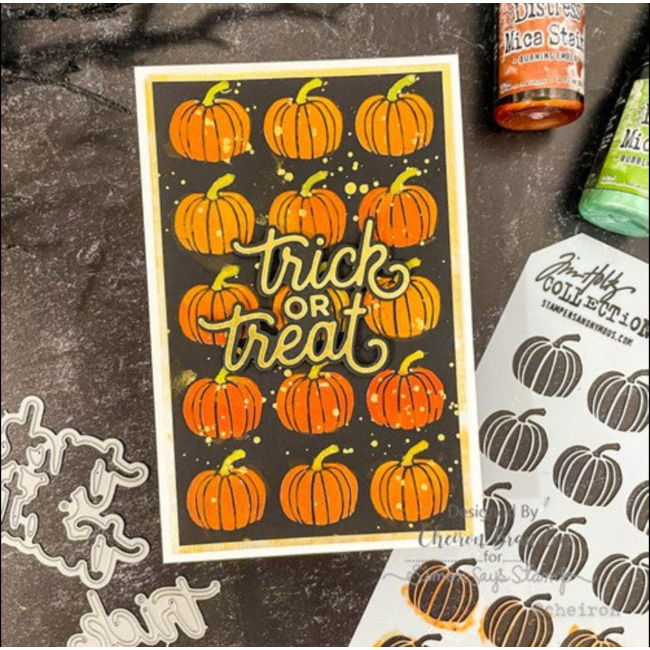 Tim Holtz MINI STENCIL SET 22 MST022 trick or treat