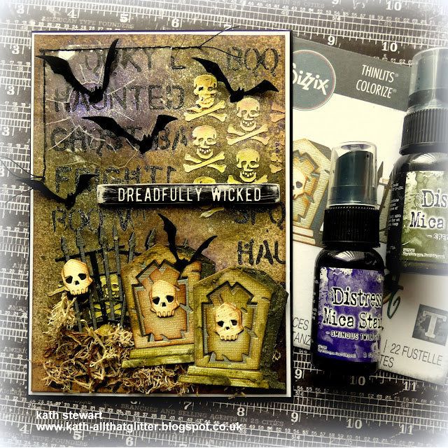 Tim Holtz MINI STENCIL SET 23 MST023 bats | color-code:ALT01