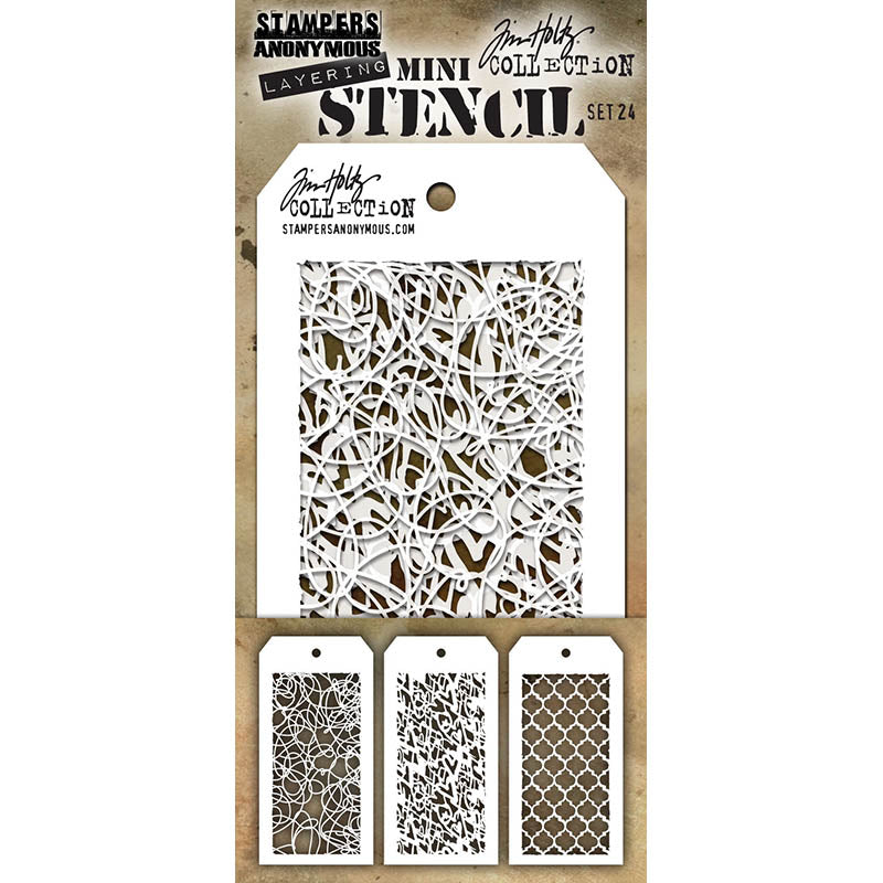 Tim Holtz MINI STENCIL SET 24 MST024
