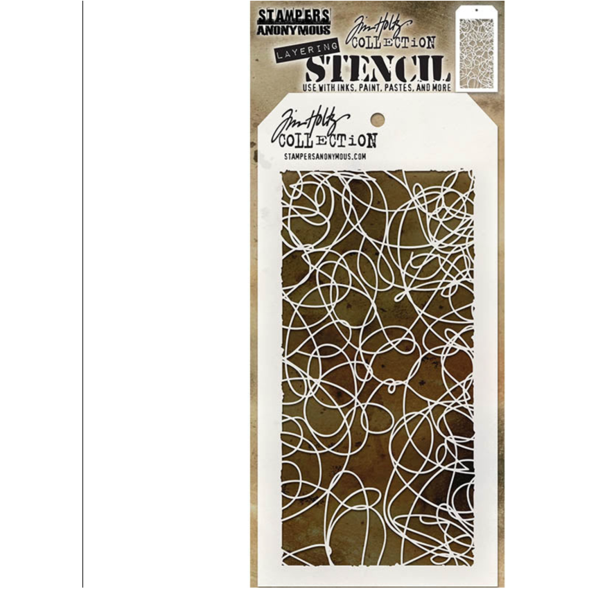 Tim Holtz MINI STENCIL SET 24 MST024 doodle