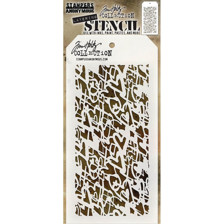 Tim Holtz MINI STENCIL SET 24 MST024 heartstruck