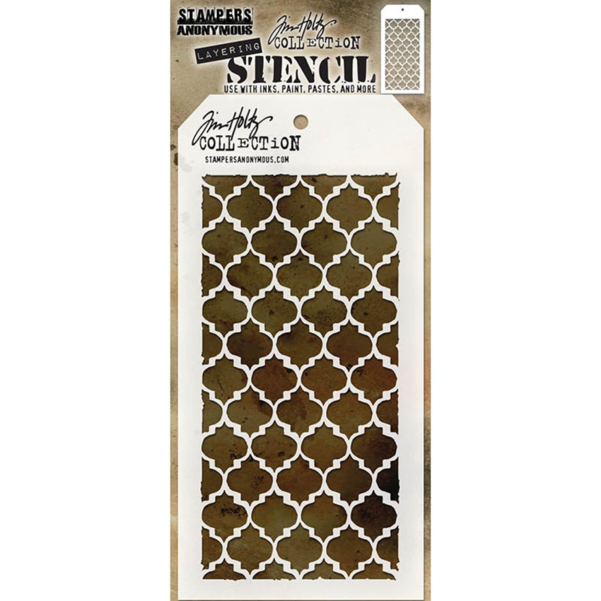 Tim Holtz MINI STENCIL SET 24 MST024 trellis