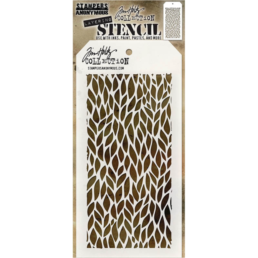 Tim Holtz MINI STENCIL SET 26 MST026 leafy