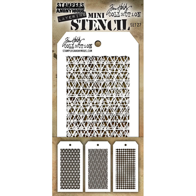 Tim Holtz MINI STENCIL SET 27 MST027
