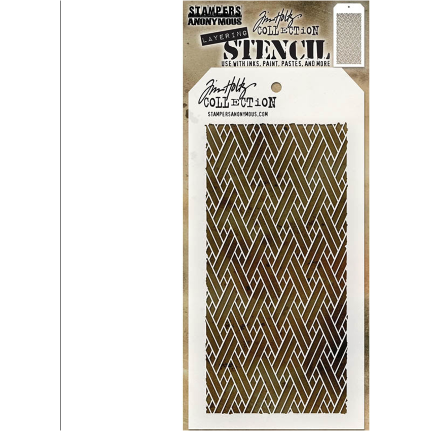 Tim Holtz MINI STENCIL SET 27 MST027 woven
