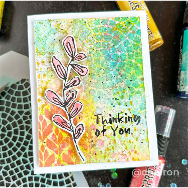 Tim Holtz MINI STENCIL SET 28 MST028 colorful