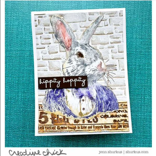 Tim Holtz MINI STENCIL SET 28 MST028 rabbit