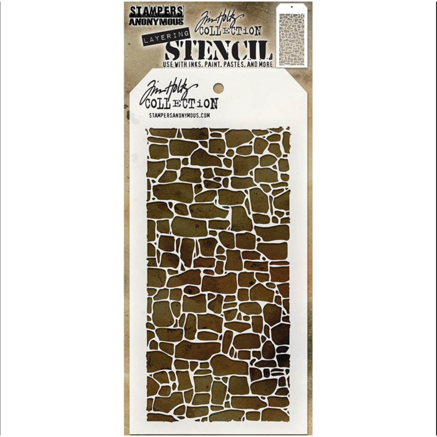 Tim Holtz MINI STENCIL SET 28 MST028 stone