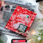 Tim Holtz MINI STENCIL SET 31 MST031 holly jolly