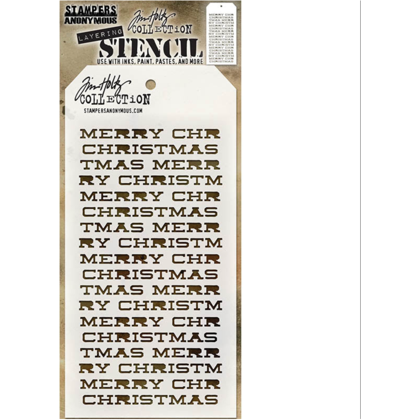 Tim Holtz MINI STENCIL SET 32 MST032 merry christmas