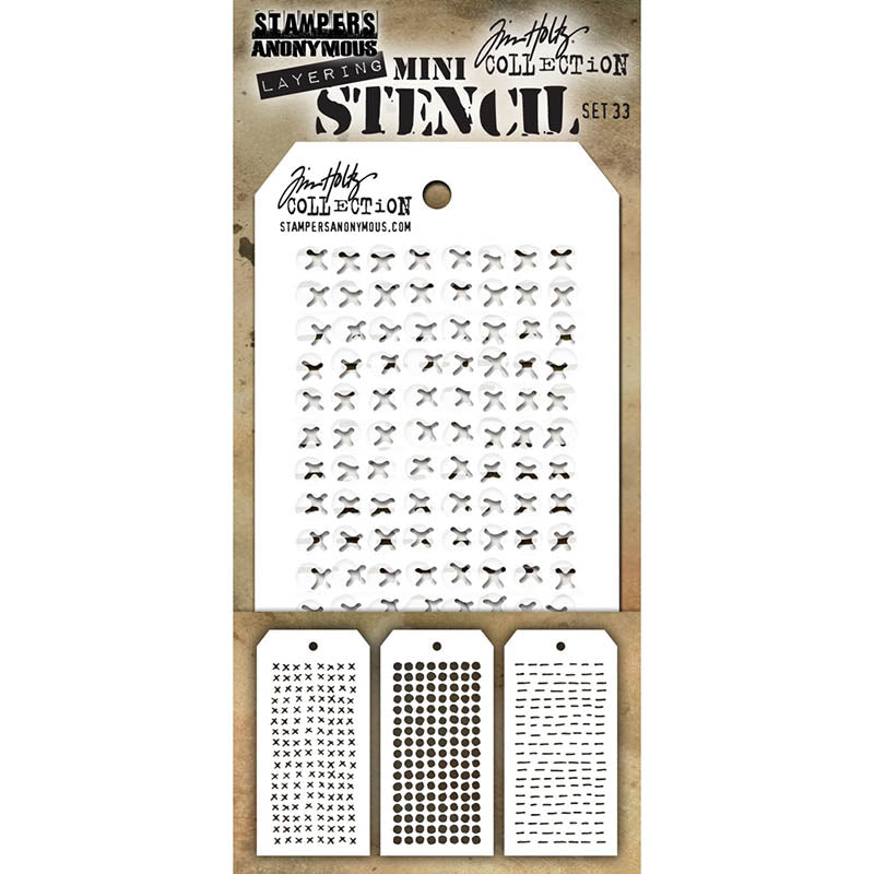Tim Holtz MINI STENCIL SET 33 MST033

