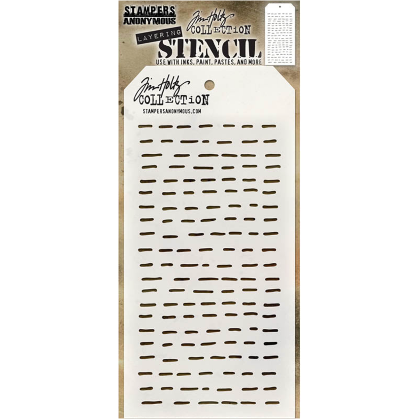 Tim Holtz MINI STENCIL SET 33 MST033 dashes