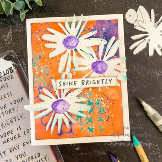 Tim Holtz MINI STENCIL SET 33 MST033 flowers