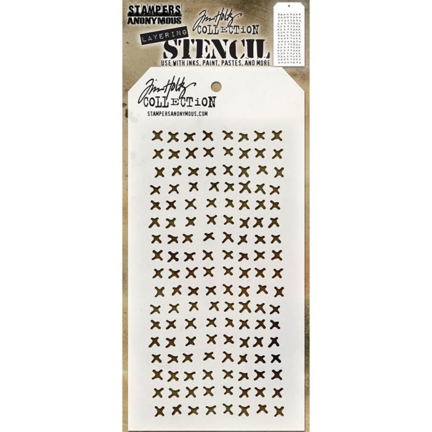 Tim Holtz MINI STENCIL SET 33 MST033 stitches