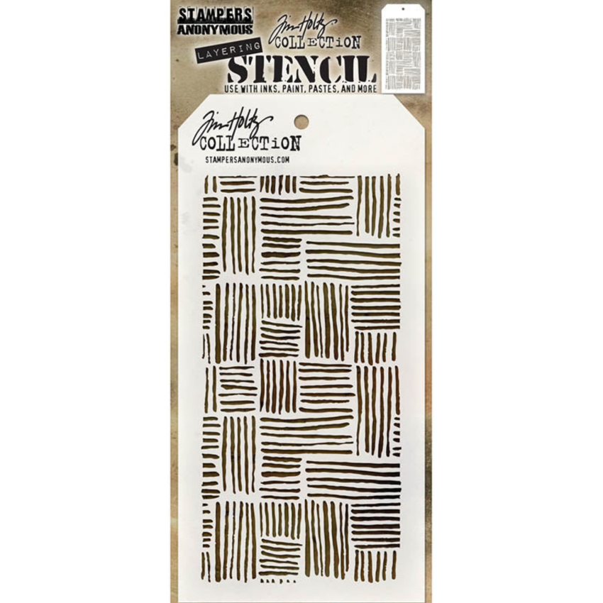 Tim Holtz MINI STENCIL SET 34 MST034 thatched