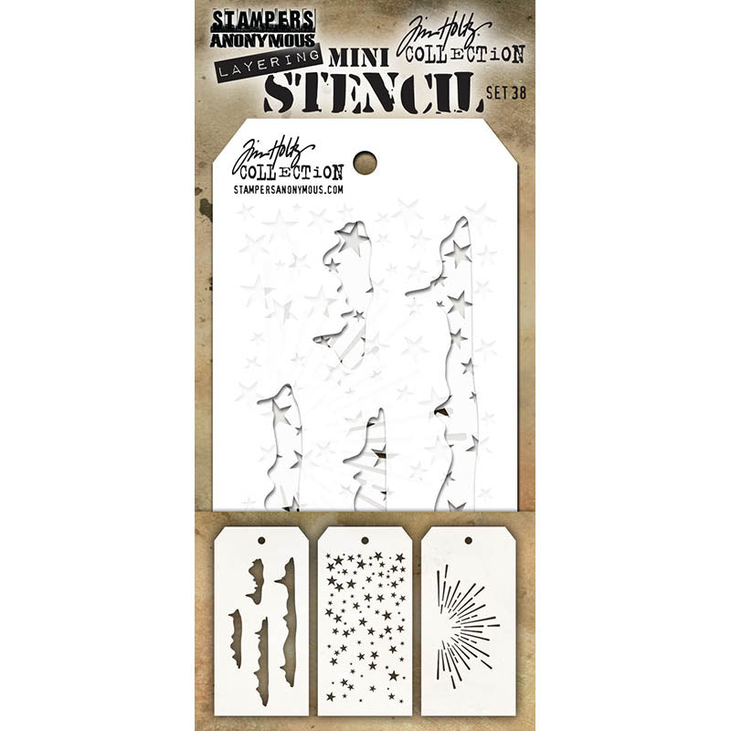 Tim Holtz MINI STENCIL SET 38 MST038
