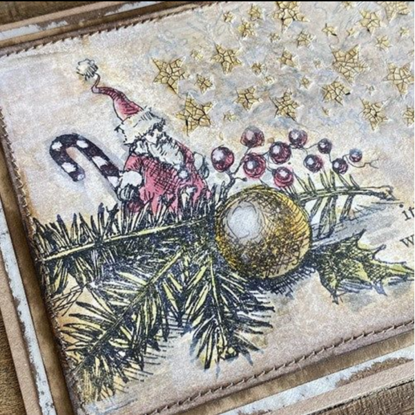 Tim Holtz MINI STENCIL SET 38 MST038 gold stars
