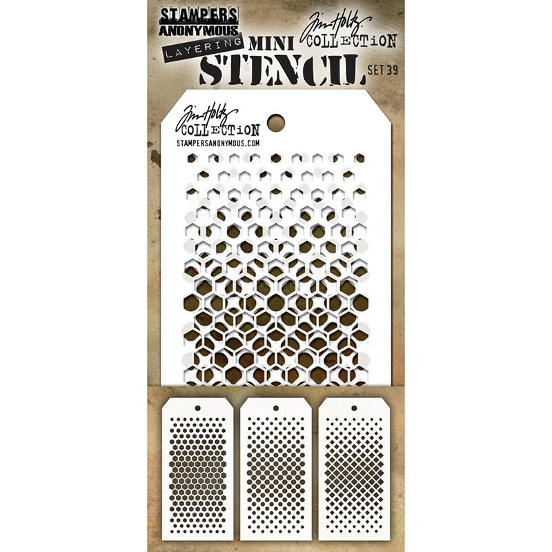 Tim Holtz MINI STENCIL SET 39 MST039
