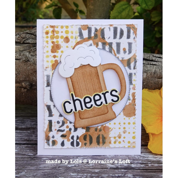 Tim Holtz MINI STENCIL SET 3 MST003 cheers