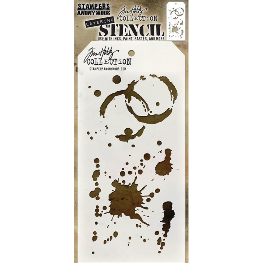 Tim Holtz MINI STENCIL SET 3 MST003 splatters