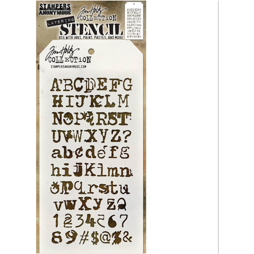 Tim Holtz MINI STENCIL SET 3 MST003 typo