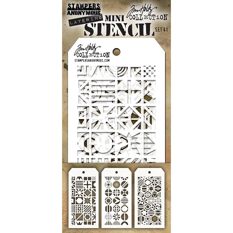 Tim Holtz MINI STENCIL SET 41 MST041
