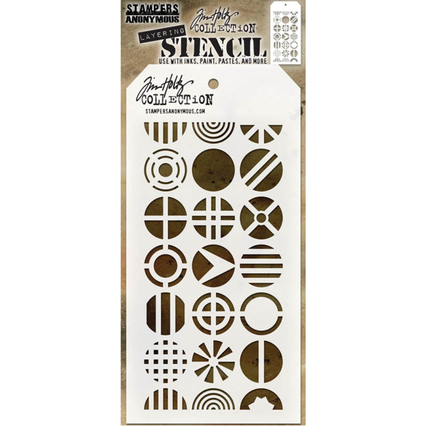 Tim Holtz MINI STENCIL SET 41 MST041 circle