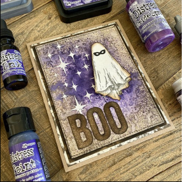 Tim Holtz MINI STENCIL SET 44 MST044 ghost