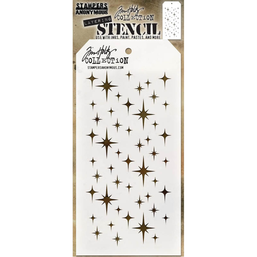 Tim Holtz MINI STENCIL SET 44 MST044 sparkle