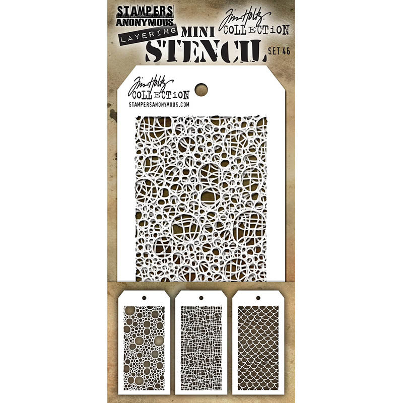 Tim Holtz MINI STENCIL SET 46 MST046
