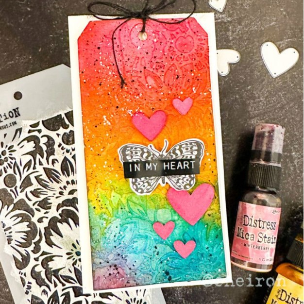 Tim Holtz MINI STENCIL SET 47 MST047 hearts