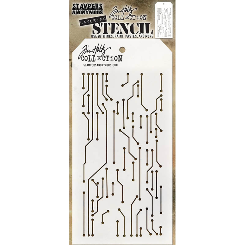 Tim Holtz MINI STENCIL SET 48 MST048 circuit