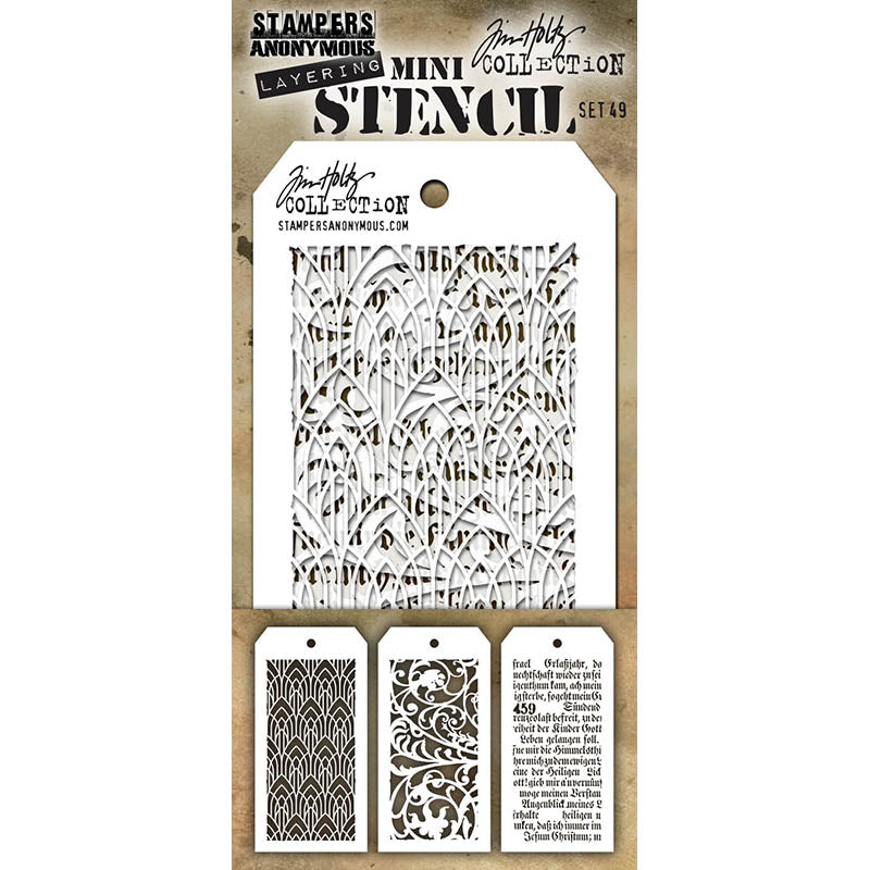 Tim Holtz MINI STENCIL SET 49 MST049
