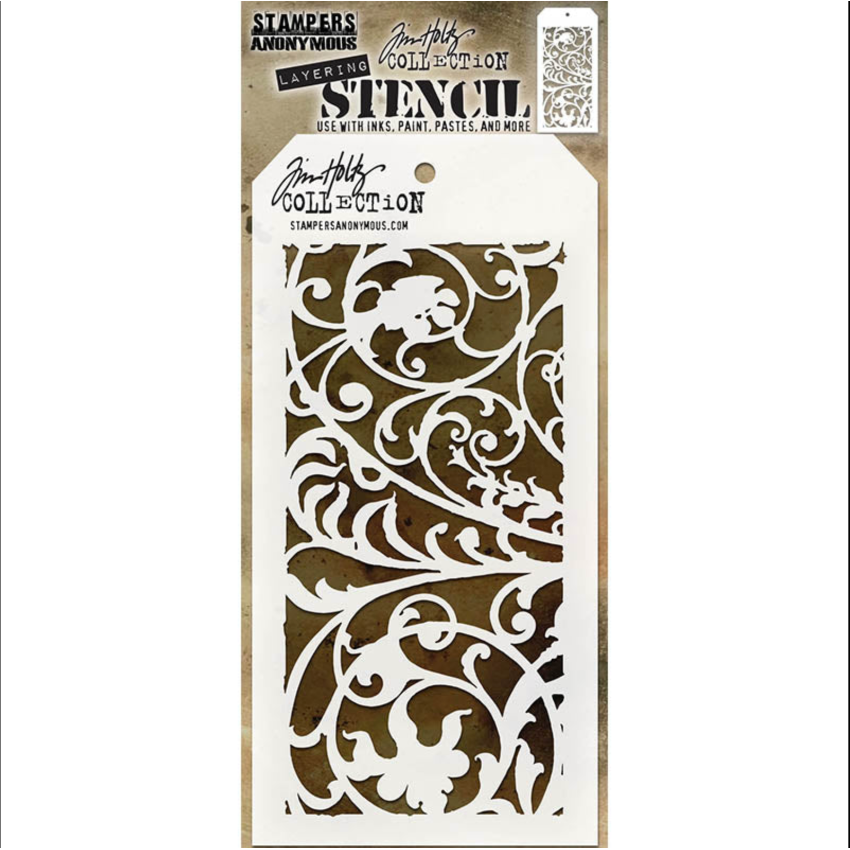 Tim Holtz MINI STENCIL SET 49 MST049 iron works