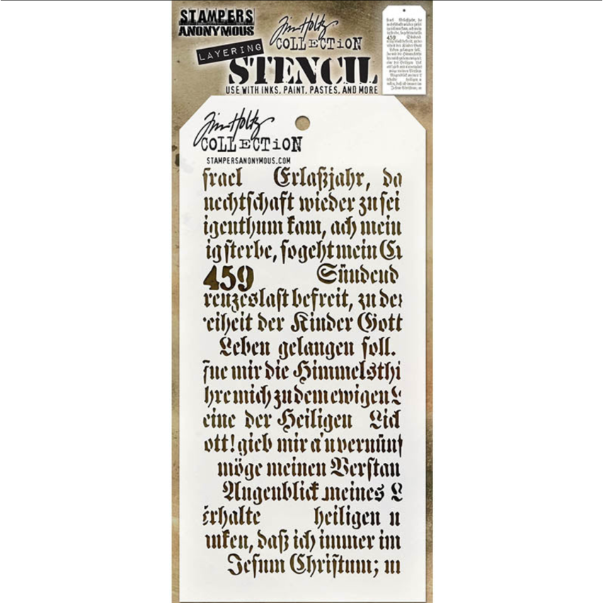 Tim Holtz MINI STENCIL SET 49 MST049 script