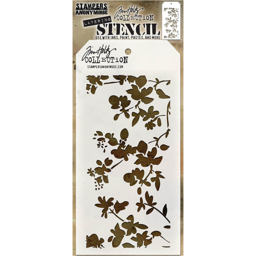 Tim Holtz MINI STENCIL SET 4 MST004 blossom