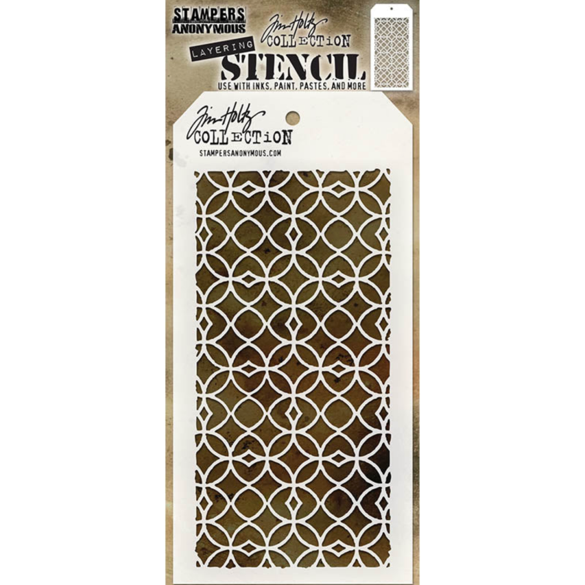 Tim Holtz MINI STENCIL SET 4 MST004 latticework