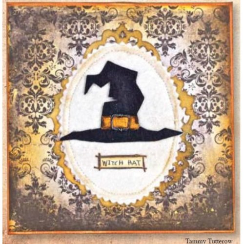 Tim Holtz MINI STENCIL SET 4 MST004 witch hat