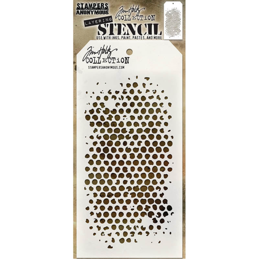 Tim Holtz MINI STENCIL SET 5 MST005 bubble