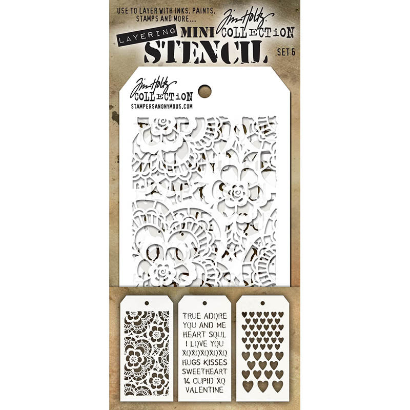 Tim Holtz MINI STENCIL SET 6 MST006
