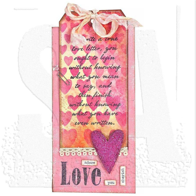Tim Holtz MINI STENCIL SET 6 MST006 love