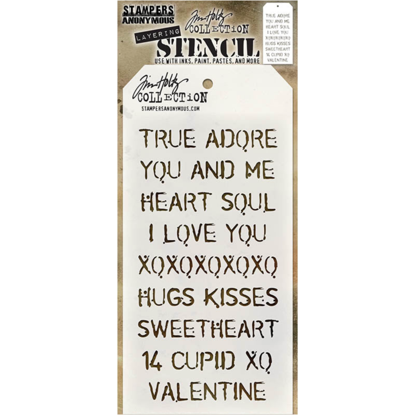 Tim Holtz MINI STENCIL SET 6 MST006 valentine