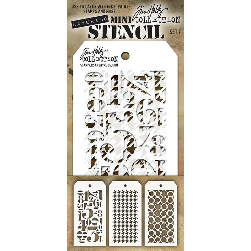 Tim Holtz MINI STENCIL SET 7 MST007
